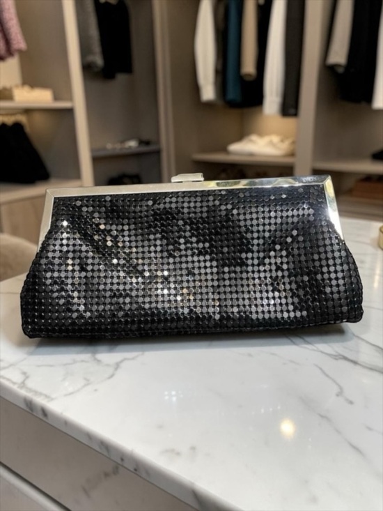 La Regaie Handbags - Vintage La Regaie Black Evening Clutch Purse Tuck Away Chain Shoulder Strap Y2K‍